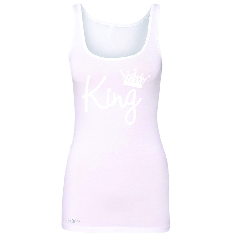 King - He is my King Women's Tank Top Couple Matching Valentines Sleeveless - Zexpa Apparel - 4