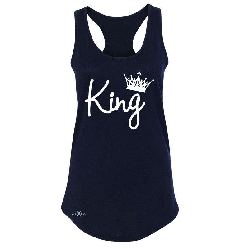 King - He is my King Women's Racerback Couple Matching Valentines Sleeveless - Zexpa Apparel - 1
