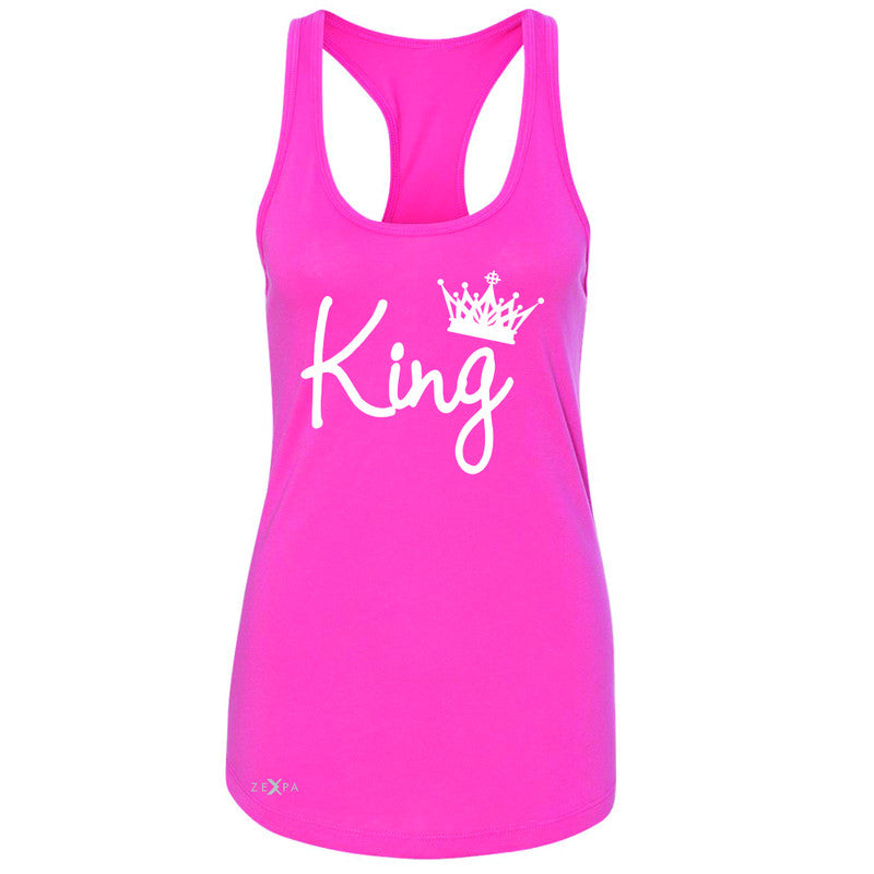 King - He is my King Women's Racerback Couple Matching Valentines Sleeveless - Zexpa Apparel - 2