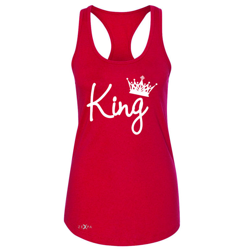 King - He is my King Women's Racerback Couple Matching Valentines Sleeveless - Zexpa Apparel - 3