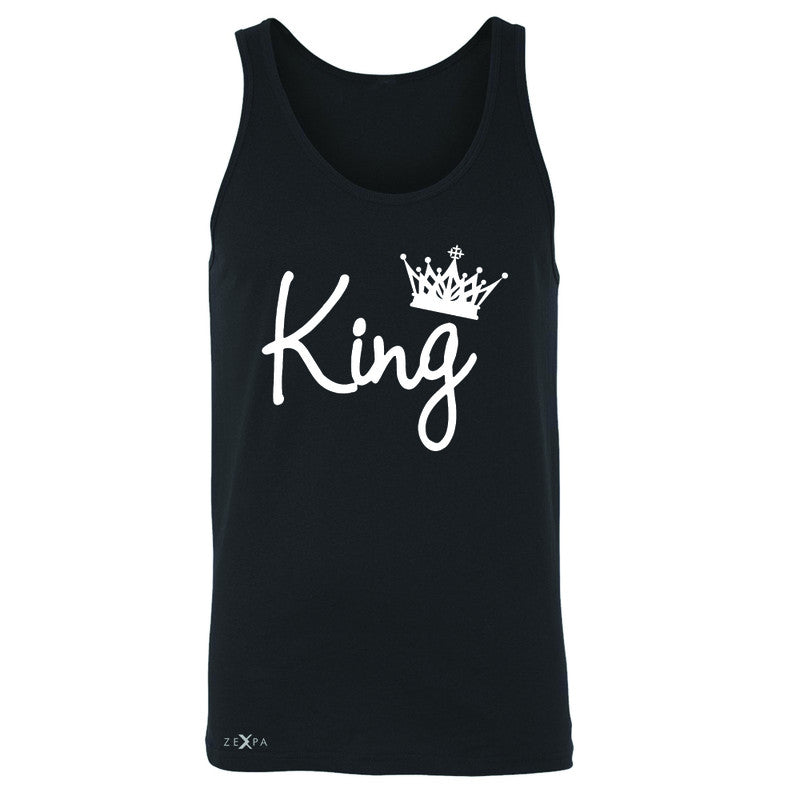 King - He is my King Men's Jersey Tank Couple Matching Valentines Sleeveless - Zexpa Apparel - 1