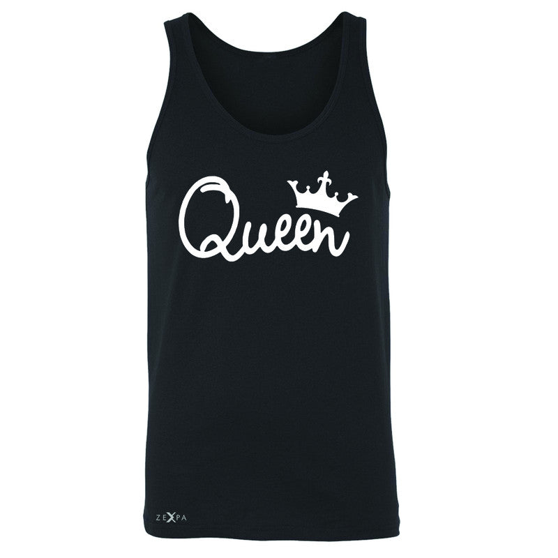 Queen - She is my Queen Men's Jersey Tank Couple Matching Valentines Sleeveless - Zexpa Apparel - 1