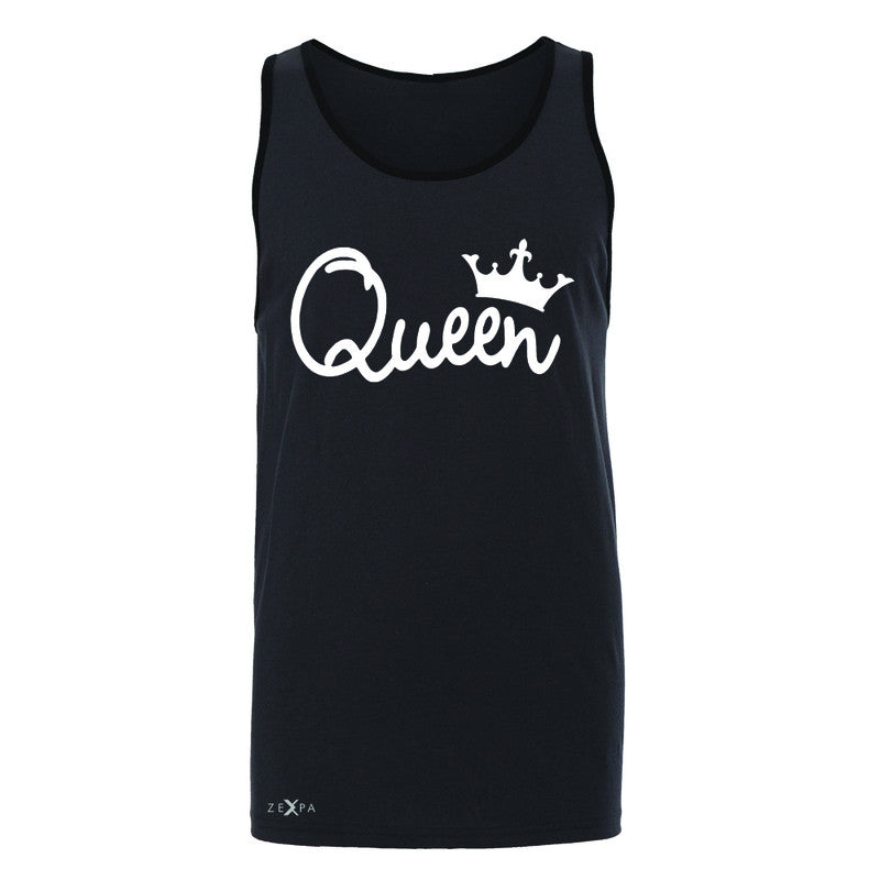 Queen - She is my Queen Men's Jersey Tank Couple Matching Valentines Sleeveless - Zexpa Apparel - 3