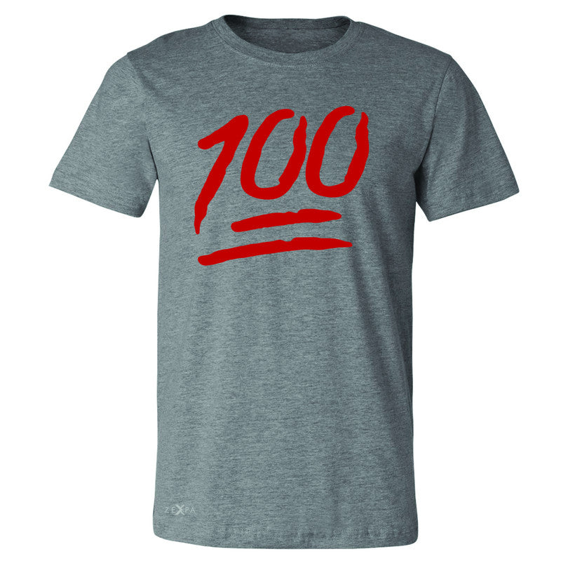 Emoji 100 Red Logo  Men's T-shirt Funny Cool Tee - Zexpa Apparel - 3