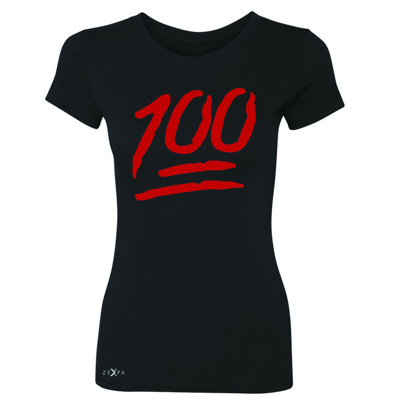 Emoji 100 Red Logo  Women's T-shirt Funny Cool Tee - Zexpa Apparel - 1