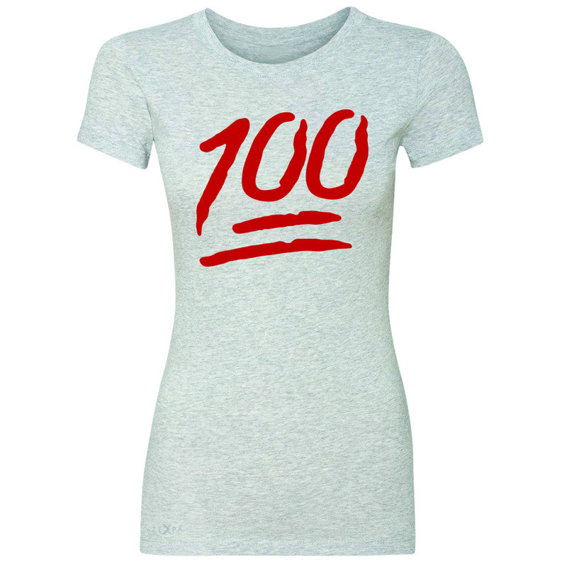Emoji 100 Red Logo  Women's T-shirt Funny Cool Tee - Zexpa Apparel - 2