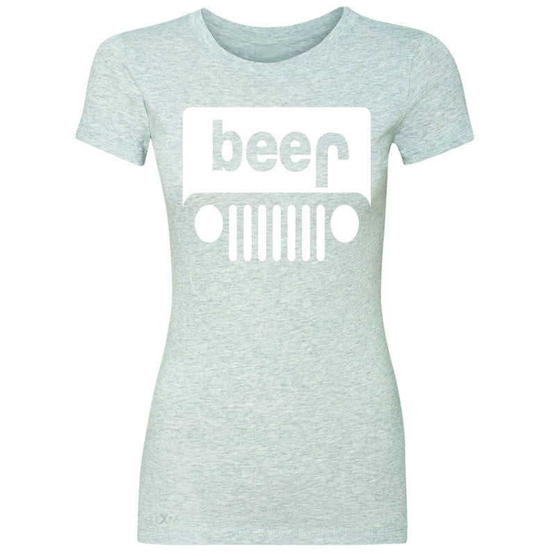 Beer Jeep Funny  Women's T-shirt Drinking Off-Road Party Alcohol Tee - Zexpa Apparel Halloween Christmas Shirts