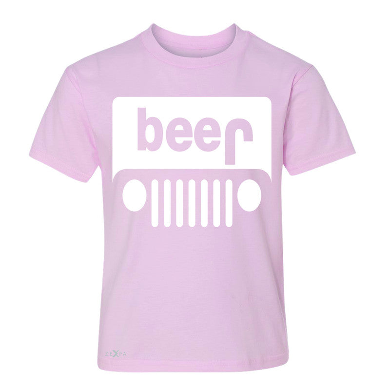 Beer Jeep Funny  Youth T-shirt Drinking Off-Road Party Alcohol Tee - Zexpa Apparel Halloween Christmas Shirts