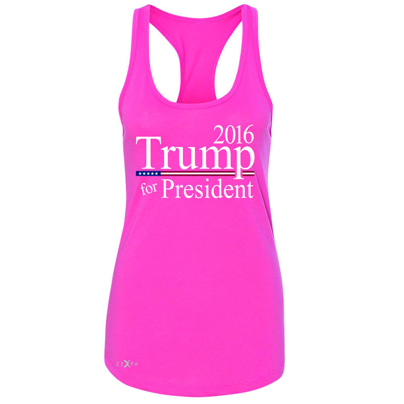 Trump for President 2016 Campaign Women's Racerback Politics Sleeveless - Zexpa Apparel - 2
