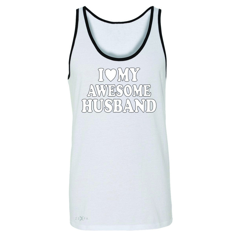I Love My Awesome Husband Men's Jersey Tank Couple Matching Feb 14 Sleeveless - Zexpa Apparel - 6