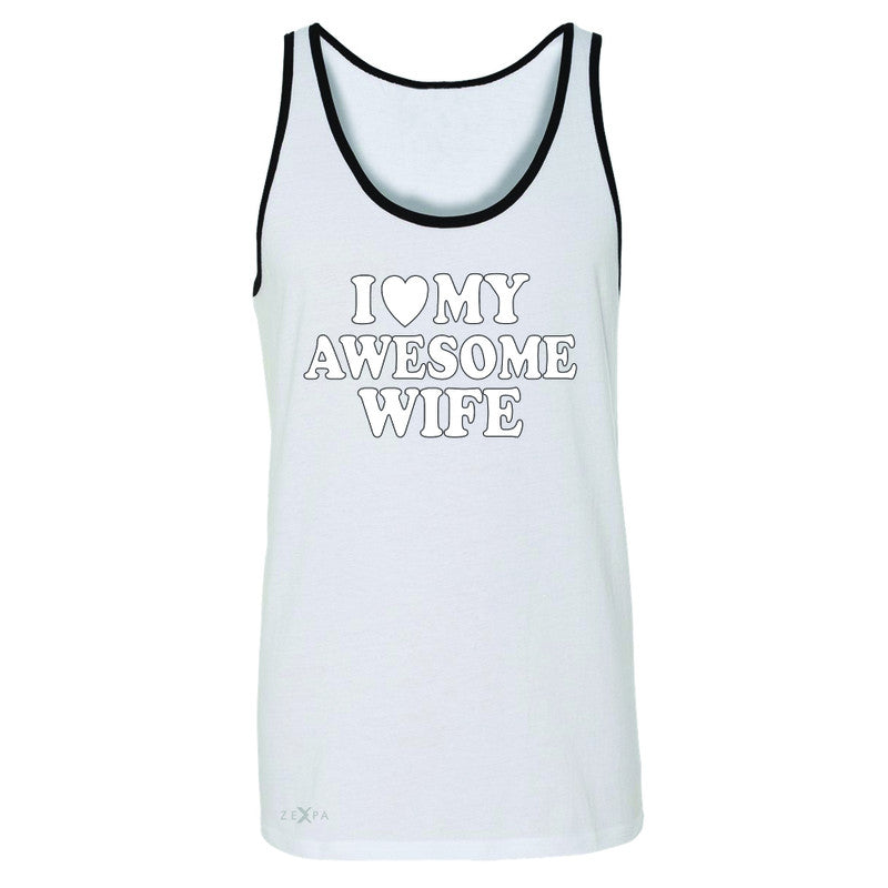 I Love My Awesome Wife Men's Jersey Tank Couple Matching Feb 14 Sleeveless - Zexpa Apparel - 6