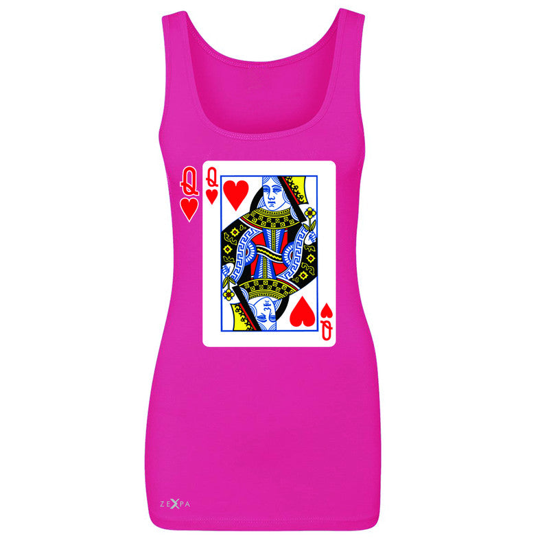 Playing Cards Queen Women's Tank Top Couple Matching Deck Feb 14 Sleeveless - Zexpa Apparel - 2