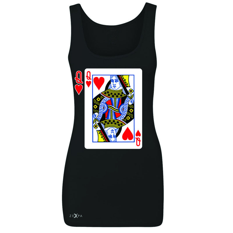 Playing Cards Queen Women's Tank Top Couple Matching Deck Feb 14 Sleeveless - Zexpa Apparel - 1