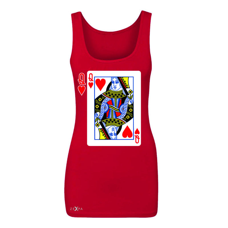 Playing Cards Queen Women's Tank Top Couple Matching Deck Feb 14 Sleeveless - Zexpa Apparel - 3