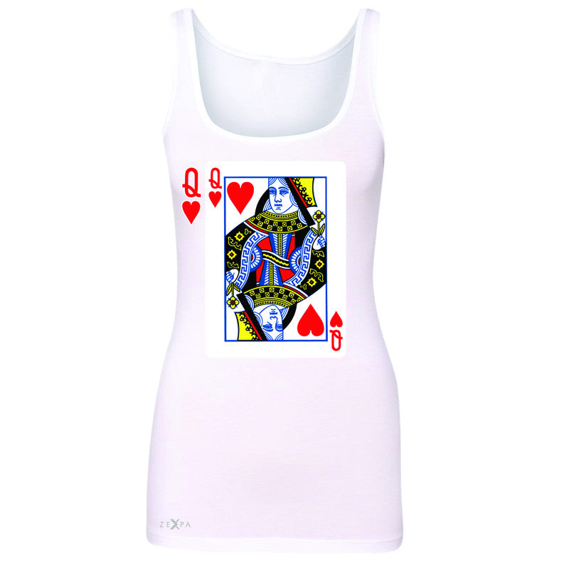 Playing Cards Queen Women's Tank Top Couple Matching Deck Feb 14 Sleeveless - Zexpa Apparel - 4