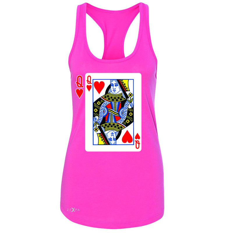 Playing Cards Queen Women's Racerback Couple Matching Deck Feb 14 Sleeveless - Zexpa Apparel - 2