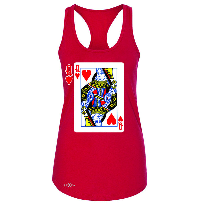 Playing Cards Queen Women's Racerback Couple Matching Deck Feb 14 Sleeveless - Zexpa Apparel - 3