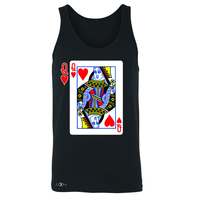 Playing Cards Queen Men's Jersey Tank Couple Matching Deck Feb 14 Sleeveless - Zexpa Apparel - 1