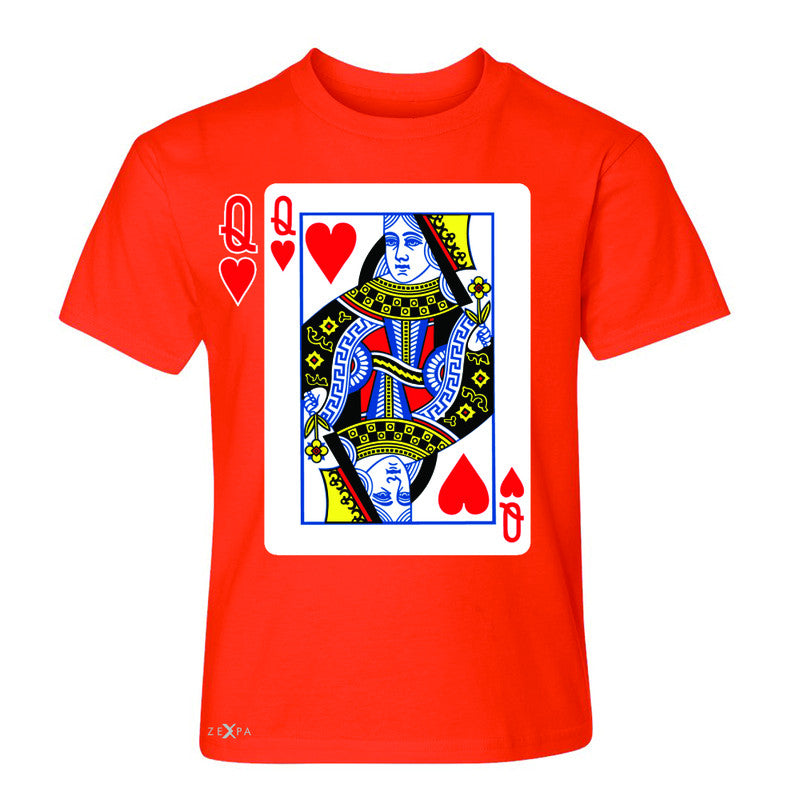Playing Cards Queen Youth T-shirt Couple Matching Deck Feb 14 Tee - Zexpa Apparel - 2