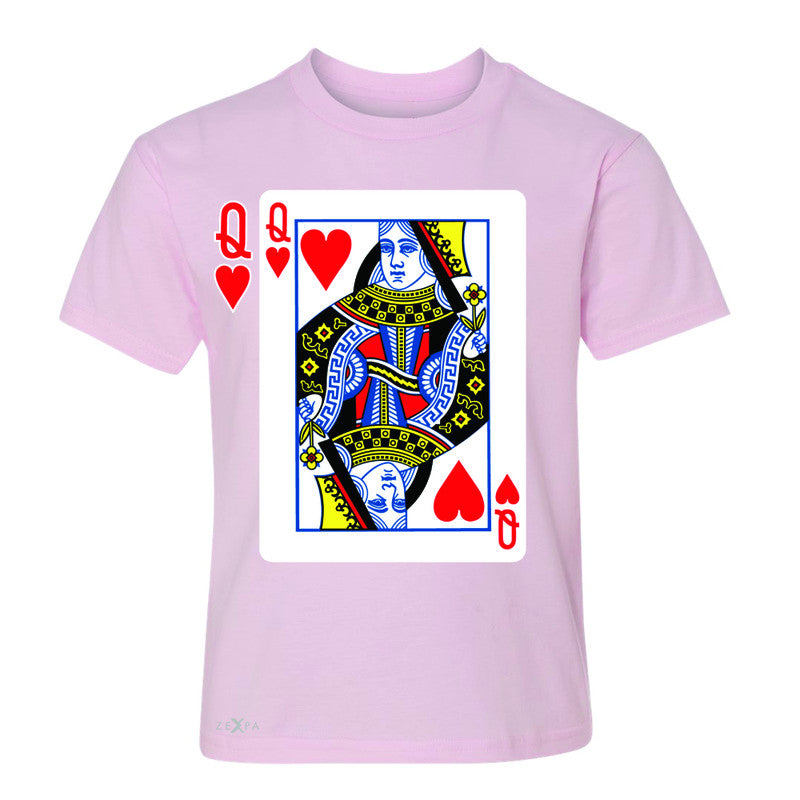 Playing Cards Queen Youth T-shirt Couple Matching Deck Feb 14 Tee - Zexpa Apparel - 3
