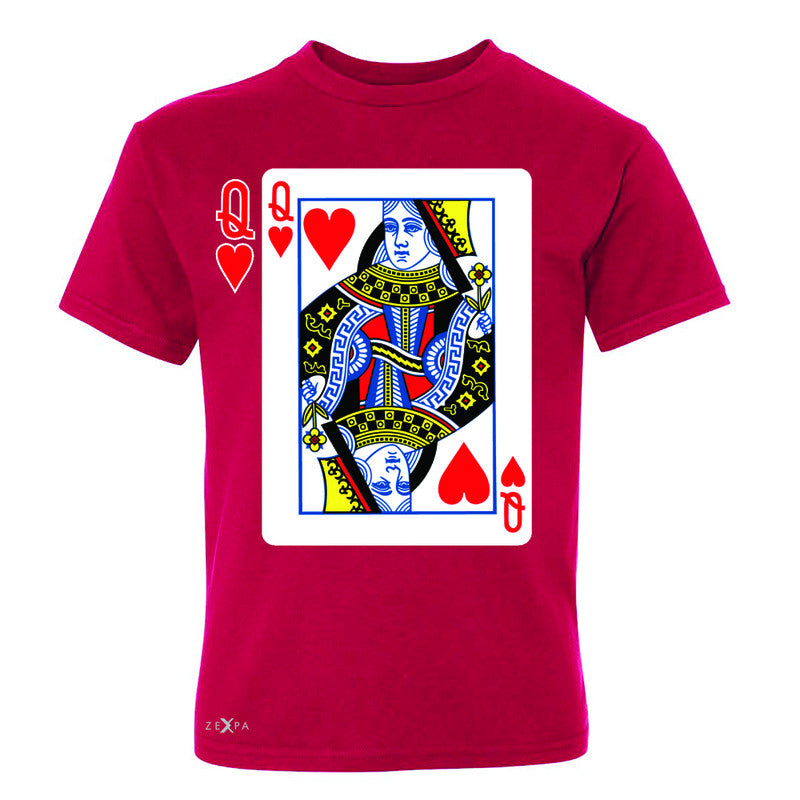 Playing Cards Queen Youth T-shirt Couple Matching Deck Feb 14 Tee - Zexpa Apparel - 4