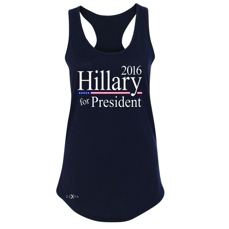 Hillary  for President 2016 Campaign Women's Racerback Politics Sleeveless - Zexpa Apparel - 1