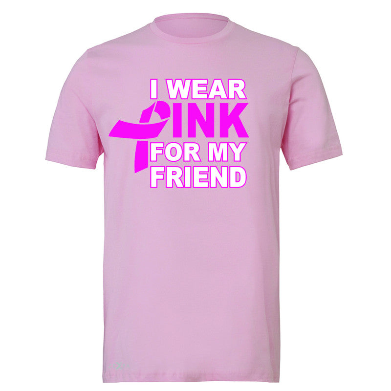 I Wear Pink For My Friend Men's T-shirt Breast Cancer Awareness Tee - Zexpa Apparel - 4