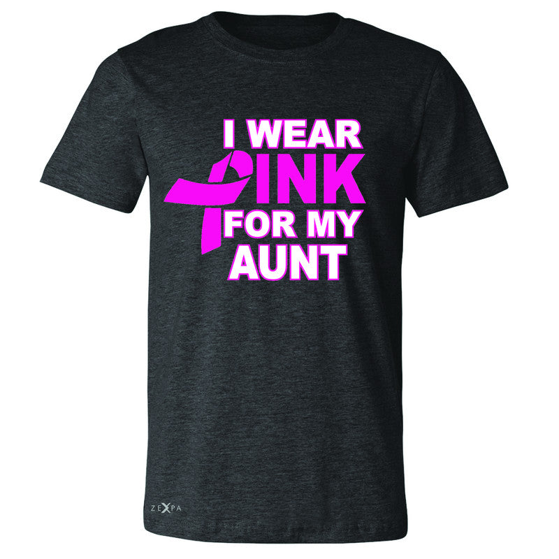 I Wear Pink For My Aunt Men's T-shirt Breast Cancer Awareness Tee - Zexpa Apparel - 2