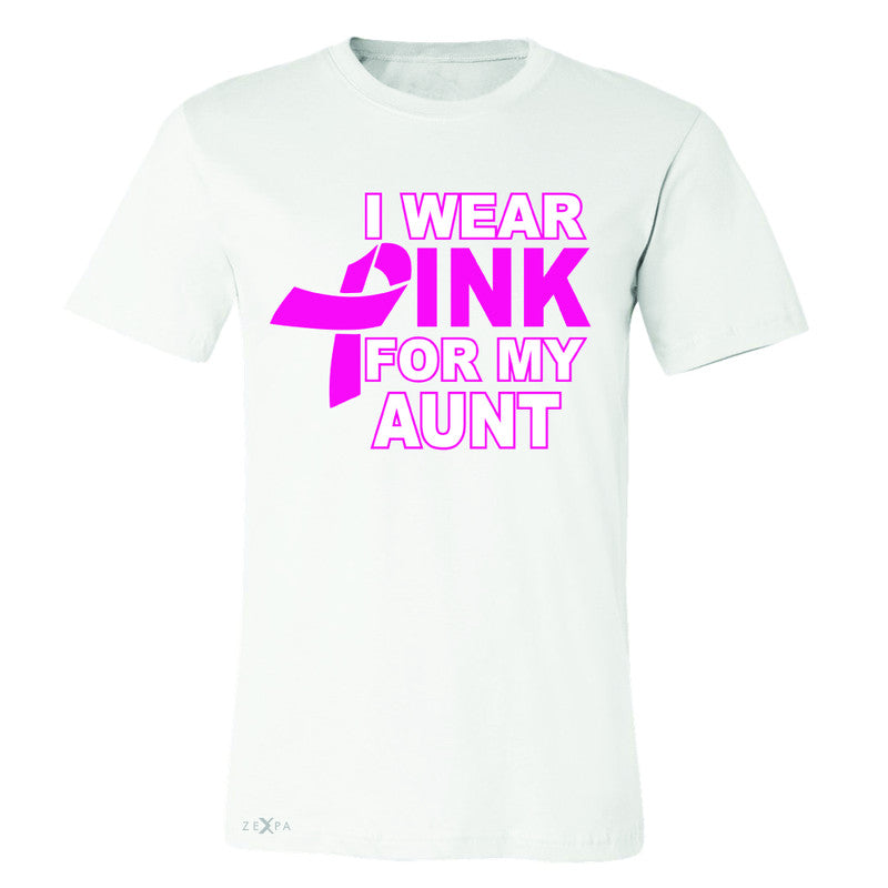 I Wear Pink For My Aunt Men's T-shirt Breast Cancer Awareness Tee - Zexpa Apparel - 6