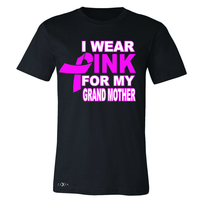 I Wear Pink For My Grand Mother Men's T-shirt Breast Cancer Awareness Tee - Zexpa Apparel - 1