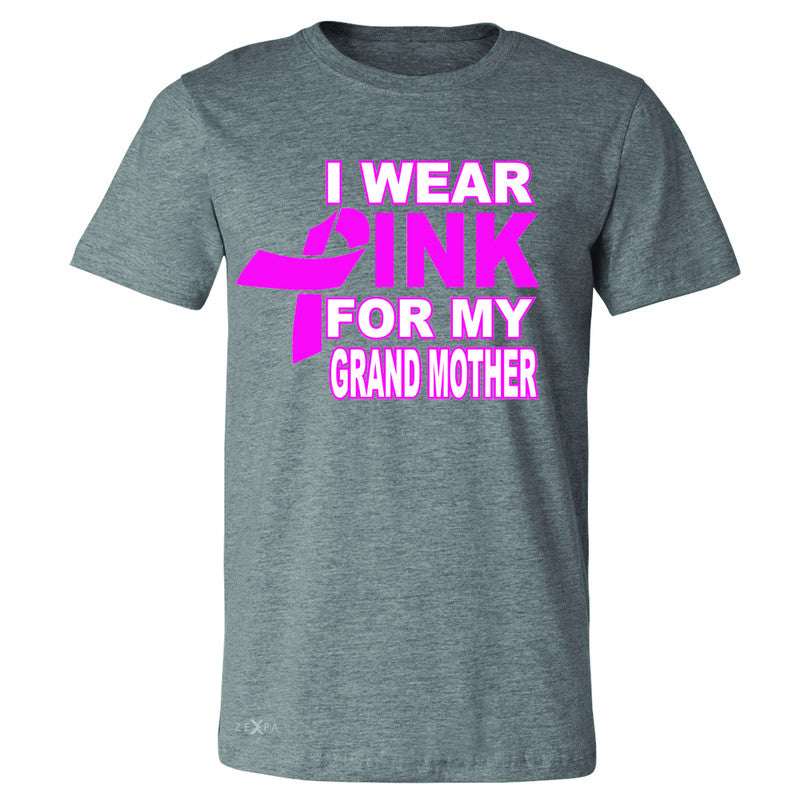 I Wear Pink For My Grand Mother Men's T-shirt Breast Cancer Awareness Tee - Zexpa Apparel - 3