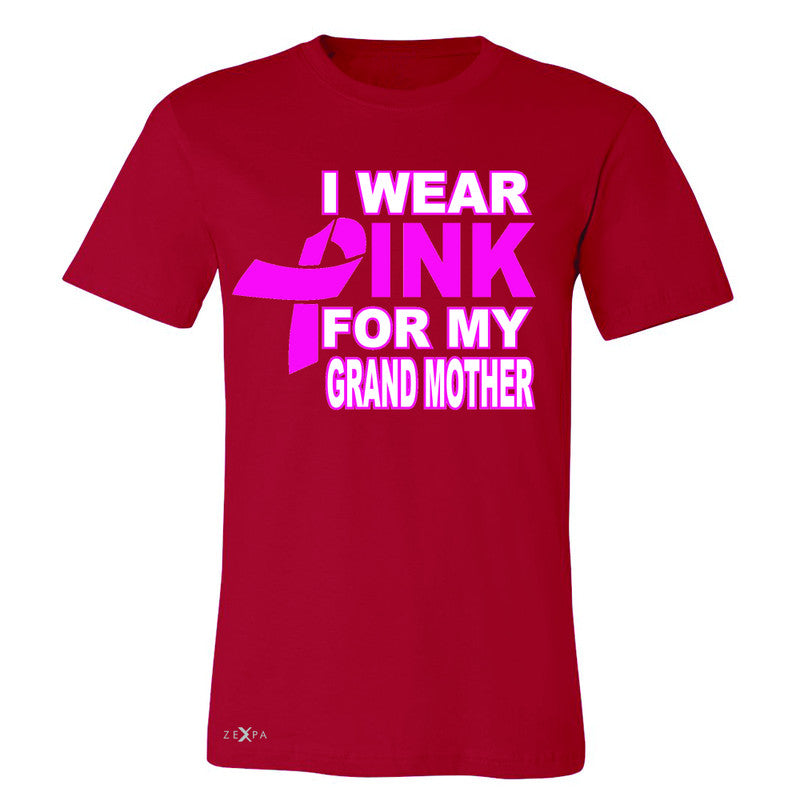 I Wear Pink For My Grand Mother Men's T-shirt Breast Cancer Awareness Tee - Zexpa Apparel - 5