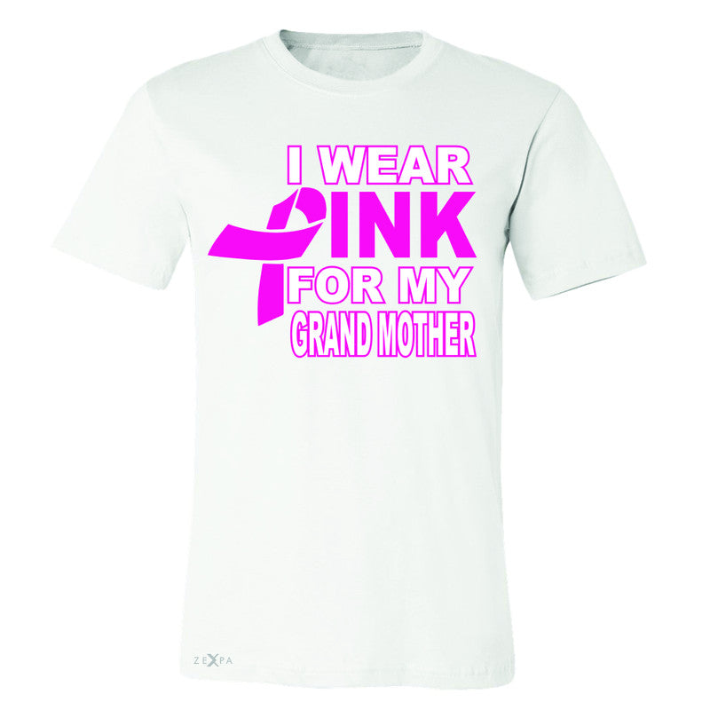 I Wear Pink For My Grand Mother Men's T-shirt Breast Cancer Awareness Tee - Zexpa Apparel - 6