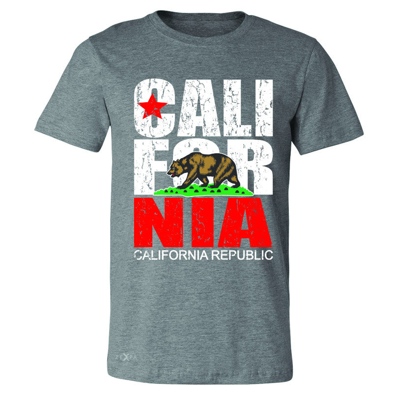 California Republic Vintage Men's T-shirt State Flag CA Bear Tee - Zexpa Apparel Halloween Christmas Shirts