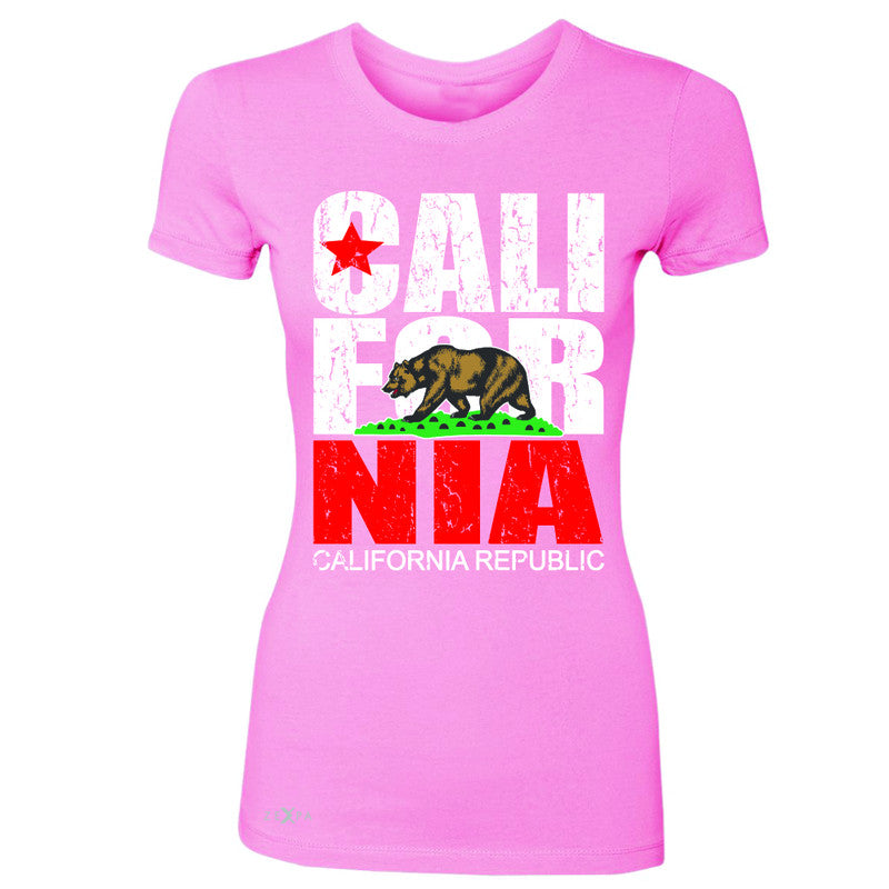 California Republic Vintage Women's T-shirt State Flag CA Bear Tee - Zexpa Apparel Halloween Christmas Shirts