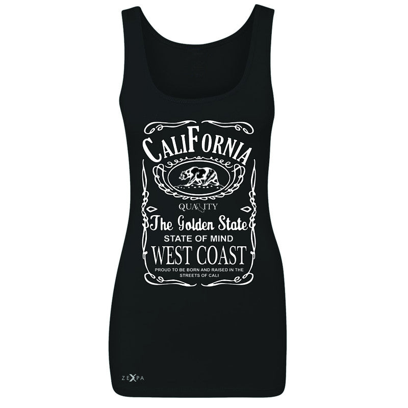 California West Coast Bear Women's Tank Top The Golden State CA Sleeveless - Zexpa Apparel Halloween Christmas Shirts
