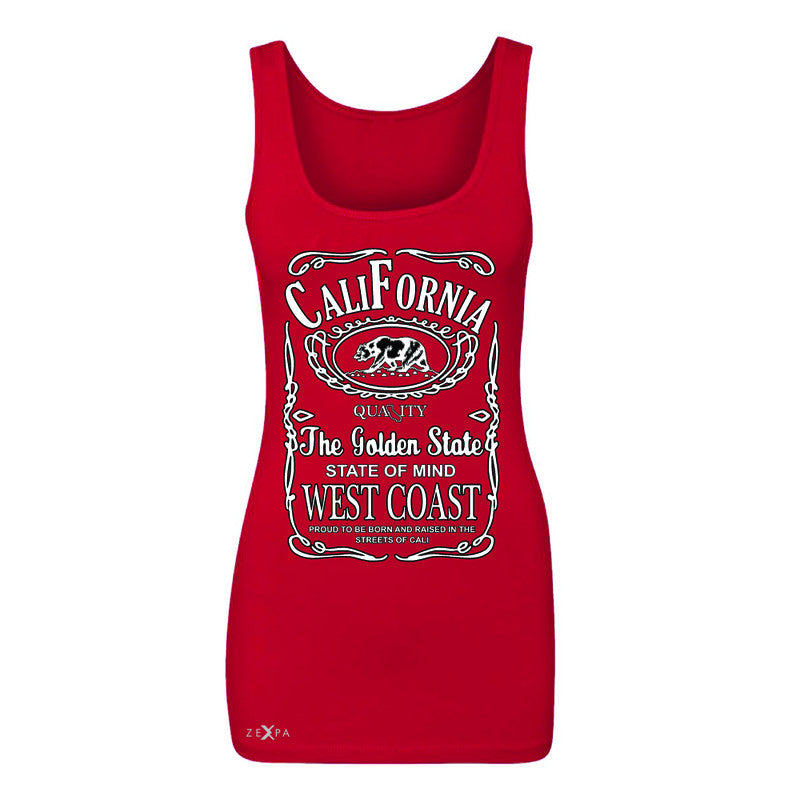 California West Coast Bear Women's Tank Top The Golden State CA Sleeveless - Zexpa Apparel Halloween Christmas Shirts