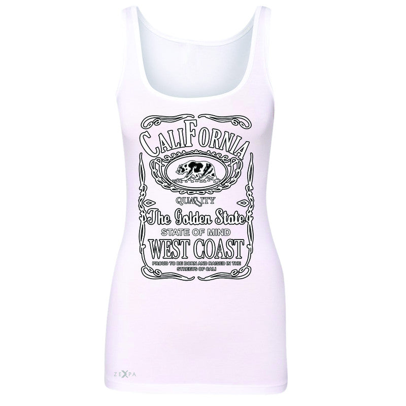 California West Coast Bear Women's Tank Top The Golden State CA Sleeveless - Zexpa Apparel Halloween Christmas Shirts