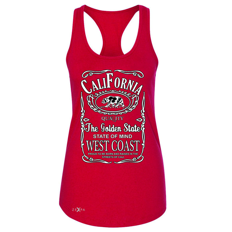 California West Coast Bear Women's Racerback The Golden State CA Sleeveless - Zexpa Apparel Halloween Christmas Shirts