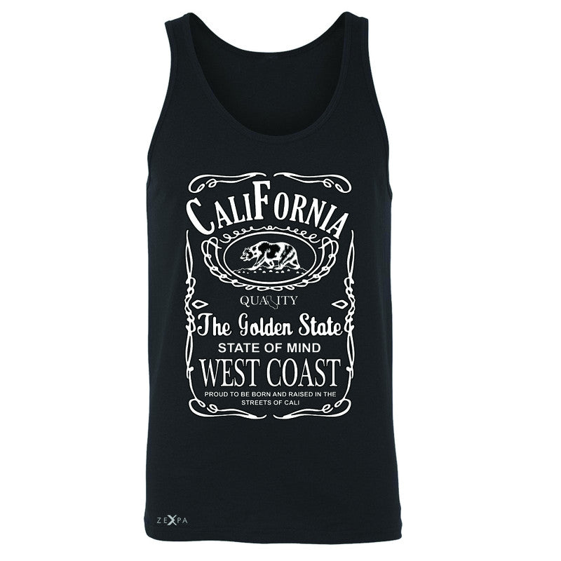 California West Coast Bear Men's Jersey Tank The Golden State CA Sleeveless - Zexpa Apparel Halloween Christmas Shirts