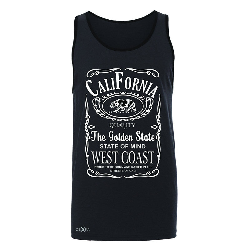 California West Coast Bear Men's Jersey Tank The Golden State CA Sleeveless - Zexpa Apparel Halloween Christmas Shirts