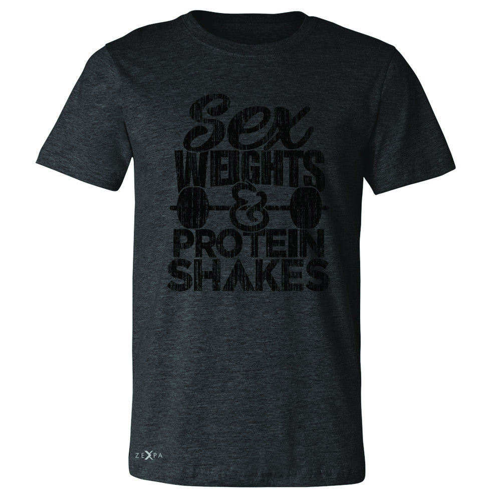Sex Weight Protein Shakes Men's T-shirt Funny Cool Gym Workout Tee - Zexpa Apparel - 2