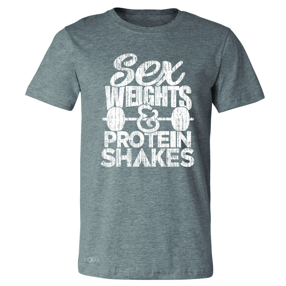 Sex Weight Protein Shakes Men's T-shirt Funny Cool Gym Workout Tee - Zexpa Apparel - 3