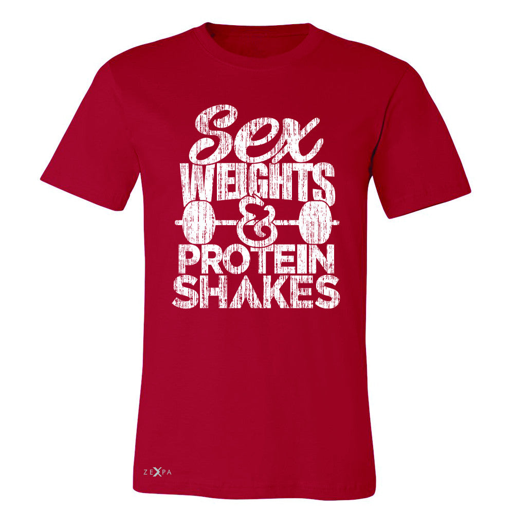 Sex Weight Protein Shakes Men's T-shirt Funny Cool Gym Workout Tee - Zexpa Apparel - 5