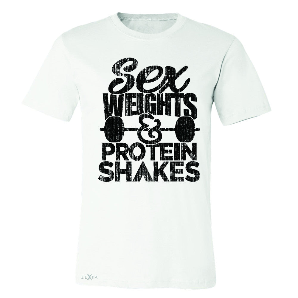 Sex Weight Protein Shakes Men's T-shirt Funny Cool Gym Workout Tee - Zexpa Apparel
