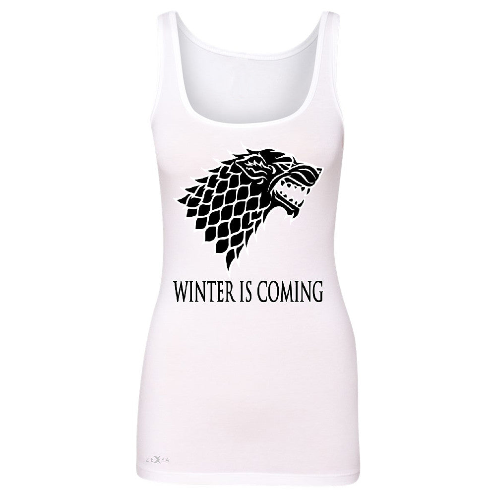 Winter is Coming Stark Women's Tank Top Thronies North GOT Fan  Sleeveless - Zexpa Apparel - 4