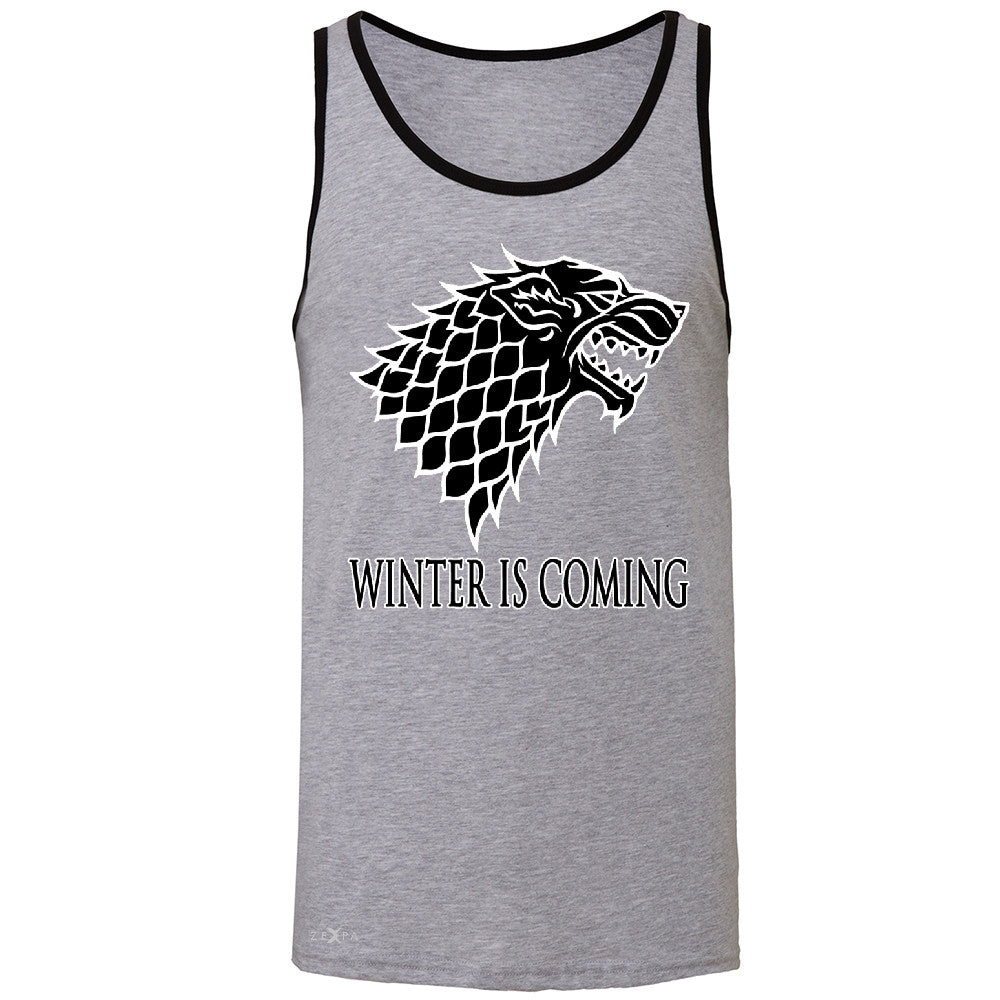 Winter is Coming Stark Men's Jersey Tank Thronies North GOT Fan  Sleeveless - Zexpa Apparel - 2