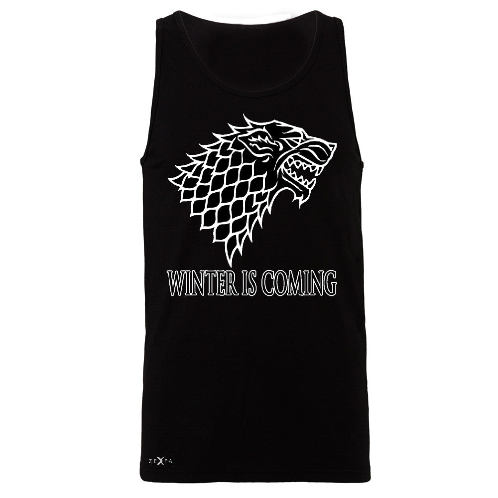 Winter is Coming Stark Men's Jersey Tank Thronies North GOT Fan  Sleeveless - Zexpa Apparel - 1