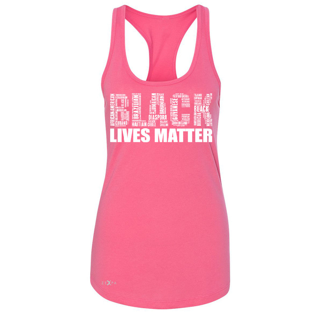 Black Lives Matter Women's Racerback Freedom Civil Rights Political Sleeveless - Zexpa Apparel Halloween Christmas Shirts