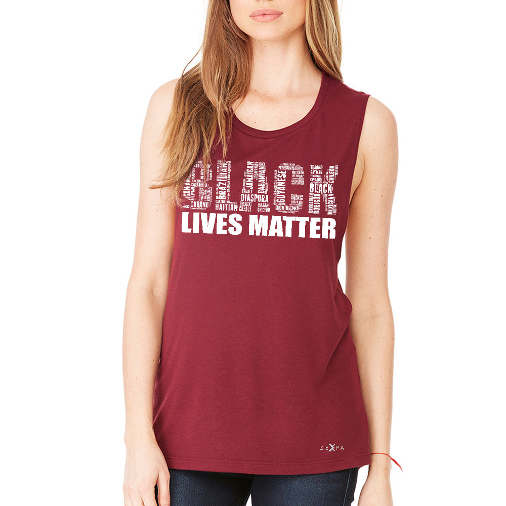 Black Lives Matter Women's Muscle Tee Freedom Civil Rights Political Tanks - Zexpa Apparel Halloween Christmas Shirts